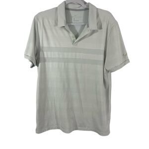 Nike Medium Men Polo Zonal Cooling Mint Green Logo Athletic Shirt Golf Short